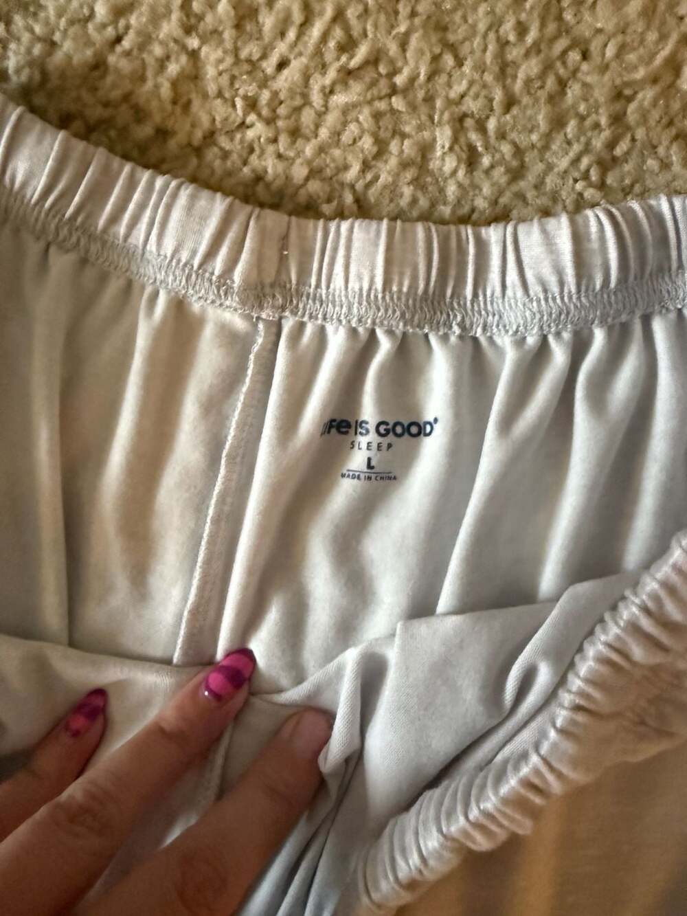 Life is Good Sleep Lounge Shorts Size L Set of 2 - Picture 9 of 13